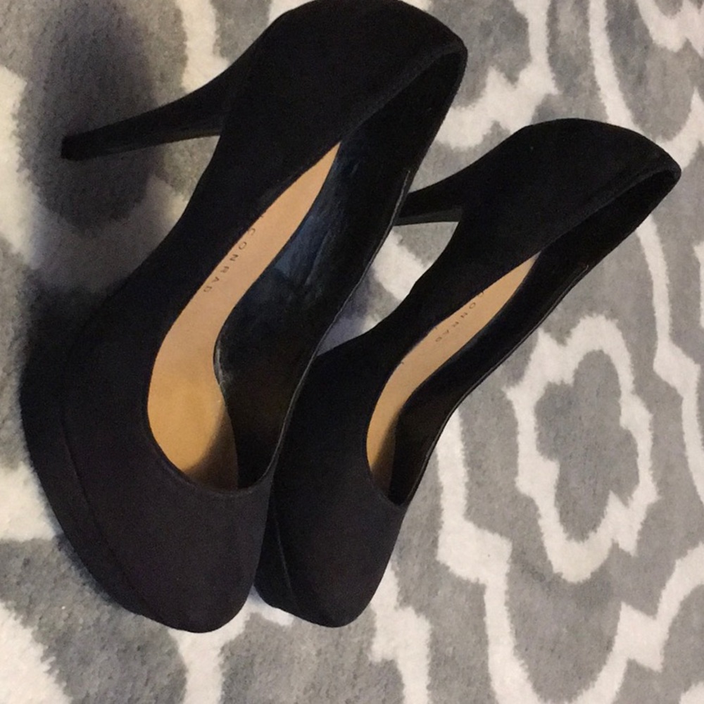 Lauren Conrad Black Velvet platform stilettos